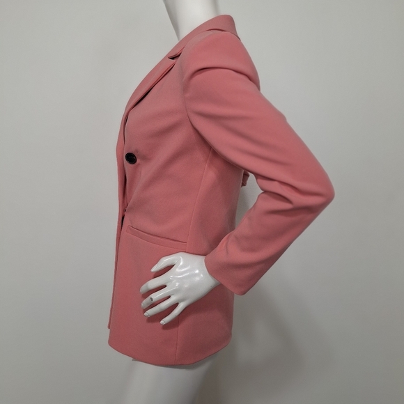 Halogen Pink Preppy Coquette Double Breasted Button Blazer Jacket Size XSP - Picture 6 of 13
